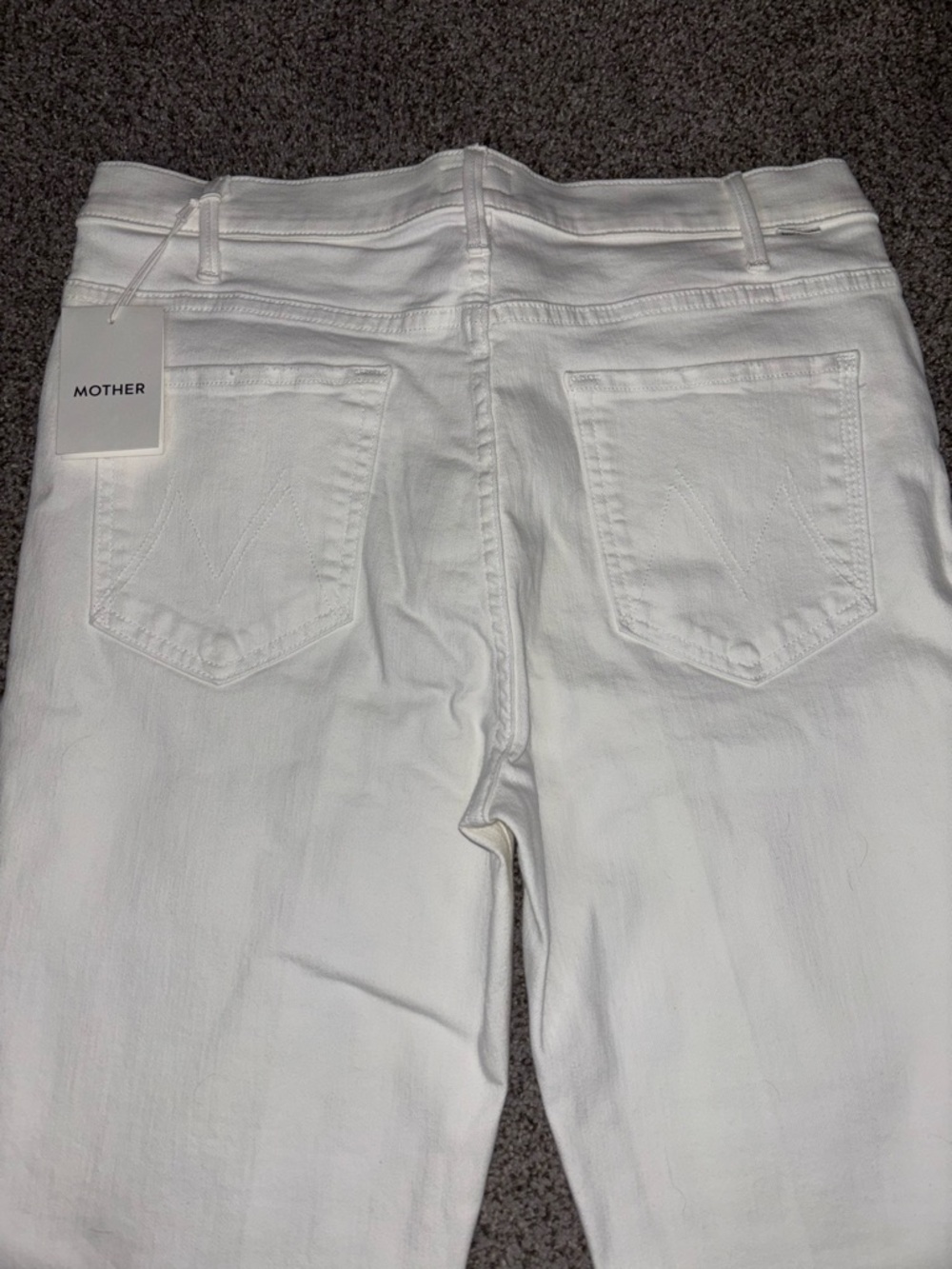 MOTHER White Bootcut Women's Jeans - Clean Back Pocket Detail